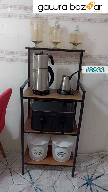 Mb3 Kitchen Bango، طاولة بار، خزانة متعددة الأغراض، جزيرة مطبخ، ركن القهوة - جوز