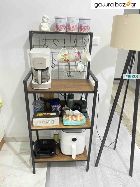 Mb3 Kitchen Bango، طاولة بار، خزانة متعددة الأغراض، جزيرة مطبخ، ركن القهوة - جوز