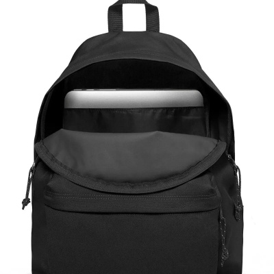 حقيبة ظهر يومية مضادة للماء باللون الأسود للجنسين مع حجرة للكمبيوتر المحمول