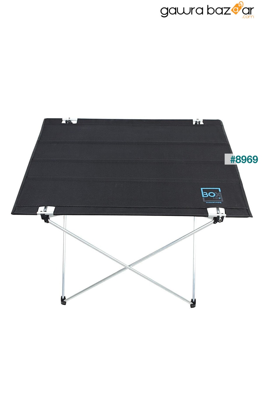 طاولة قماش قابلة للطي للتخييم والنزهات، لون أسود، موديل عريض، 73 × 55 × 48 سم Box&Box 3