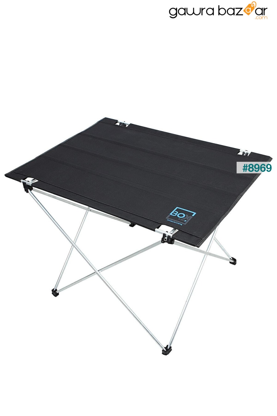 طاولة قماش قابلة للطي للتخييم والنزهات، لون أسود، موديل عريض، 73 × 55 × 48 سم Box&Box 0
