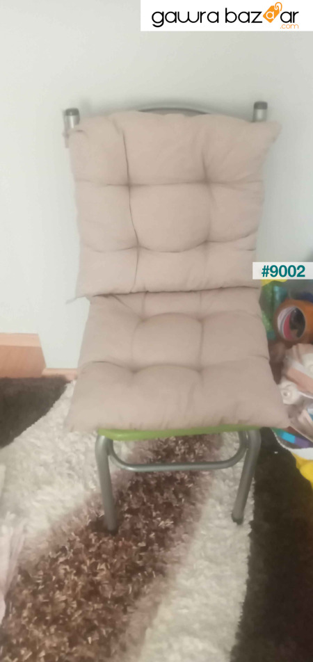 وسادة كرسي Pofidik مزخرفة مكونة من 4 قطع باللون البني مقاس 40x40