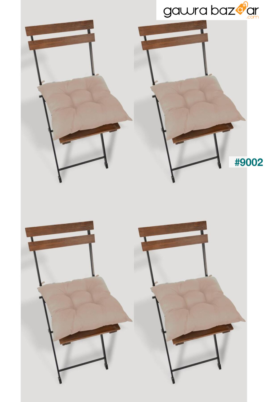 وسادة كرسي Pofidik مزخرفة مكونة من 4 قطع باللون البني مقاس 40x40 ElginHomeCollection 2