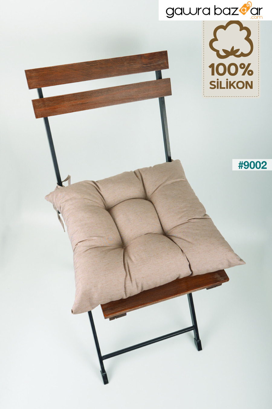 وسادة كرسي Pofidik مزخرفة مكونة من 4 قطع باللون البني مقاس 40x40 ElginHomeCollection 1