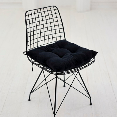 وسادة كرسي مربعة سوداء 40×40 سم