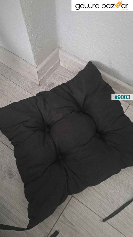 وسادة كرسي مربعة سوداء 40×40 سم
