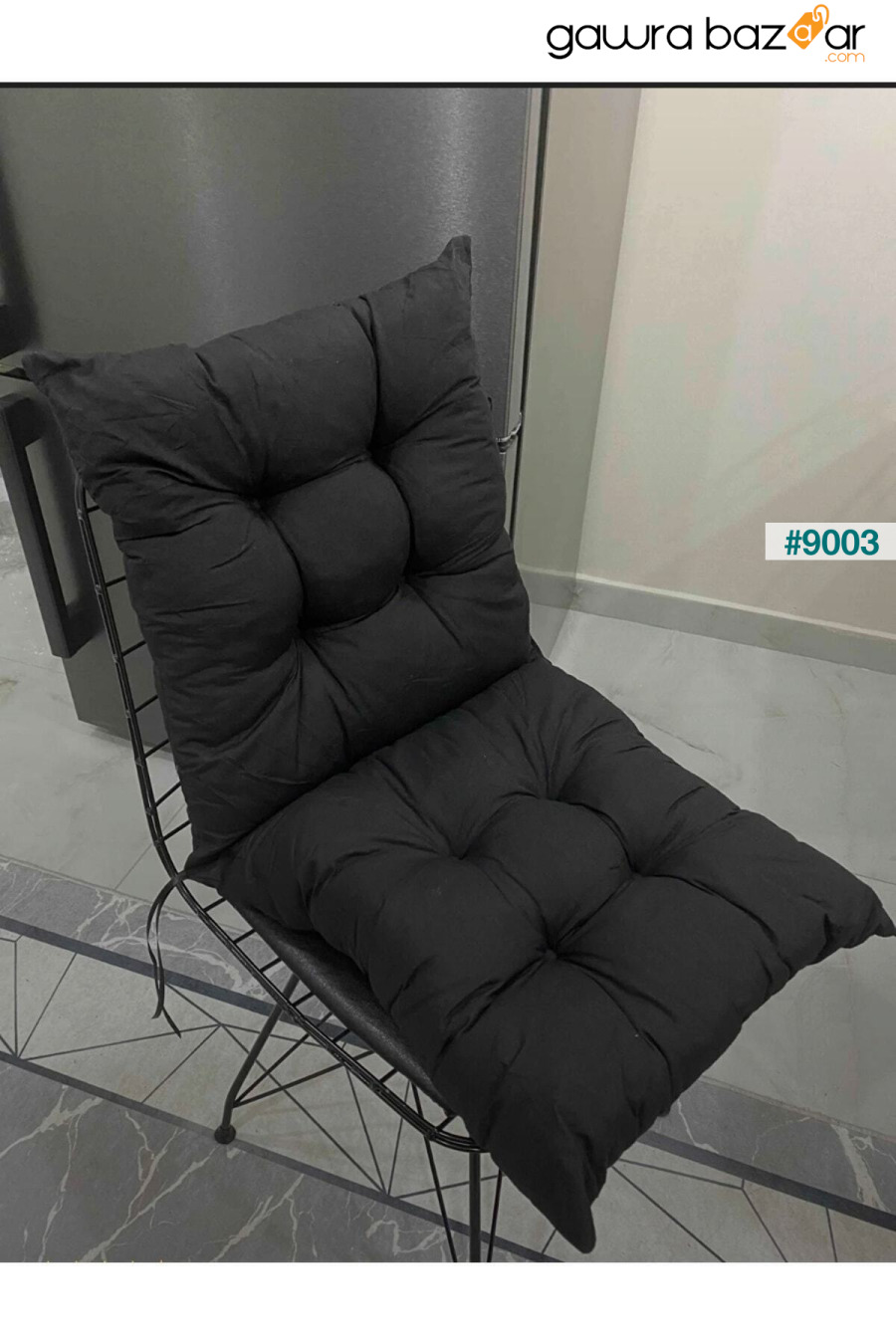 وسادة كرسي مربعة سوداء 40×40 سم NMHC 2