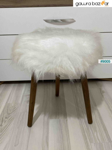 وسادة عصرية، قطيفة بيضاء، كرسي أريكة مزخرف بأرجل خشبية من شعاع البوق، مقعد، مصنوع يدويًا