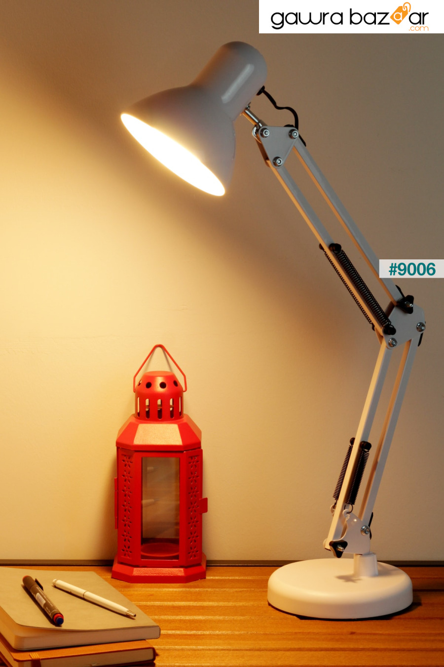 مصباح مكتب أكروبات زنبركي معدني بزاوية 360 درجة قابل للتعديل مصباح مكتبي أبيض Telvesse 1