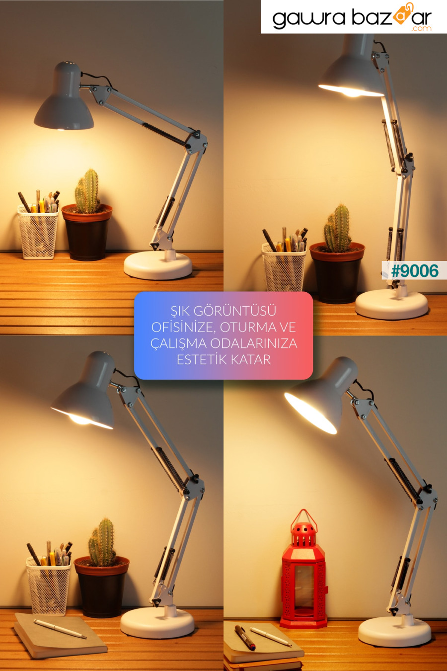 مصباح مكتب أكروبات زنبركي معدني بزاوية 360 درجة قابل للتعديل مصباح مكتبي أبيض Telvesse 3