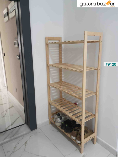 خزانة حمام خشبية من ميرا، حامل للزهور، رف أحذية متعدد الأغراض، مقاس 144 × 75 × 26 سم