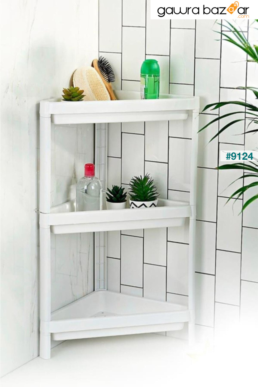 رف المطبخ والحمام المكون من 3 طبقات من Vera Home وحدة رف بيضاء متعددة الأغراض Tiklasende 1