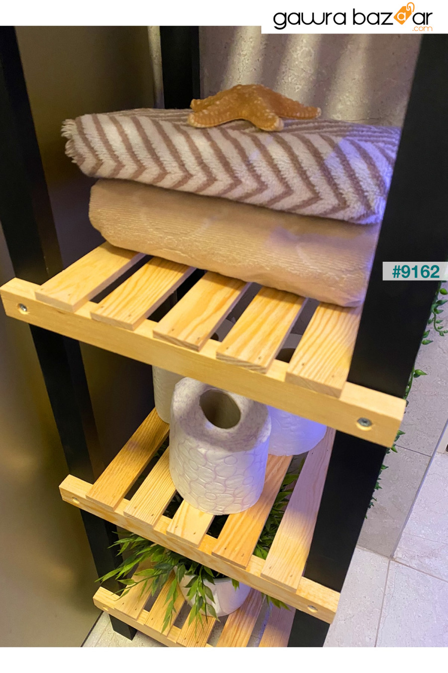 سلسلة فاخرة خشبية 4 طبقات رف مطبخ للحمام منظم للحمام خزانة مفتوحة متعددة الأغراض Mob146 webotto 8 2
