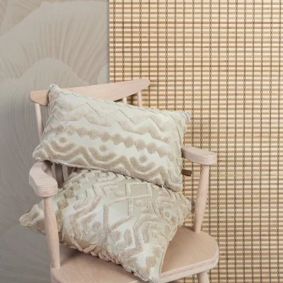 غطاء وسادة رمي مستطيل الشكل بتصميم بوهيمي خاص بنمط مثقوب من Letta Natural