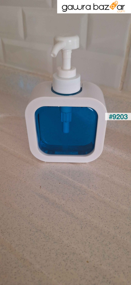 موزع الصابون السائل للمطبخ والحمام مستطيل الشكل 300 مل | حامل منظفات حوض مطبخ الحمام