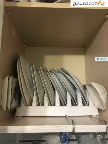 منظم غطاء الوعاء مكون من قطعتين - منظم غطاء الوعاء مكون من 6 أقسام داخل منظم غطاء الخزانة