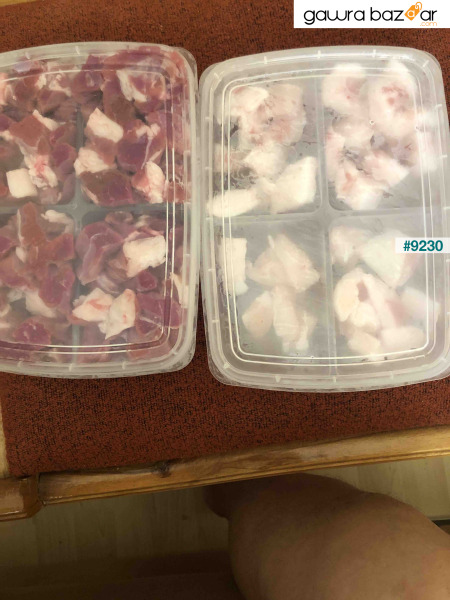 وعاء وجبات فروزن صغير مكون من 12 قطعة مكون من 4 أقسام لتخزين اللحوم والخضروات - منظم مجمد للحوم والدجاج المفروم