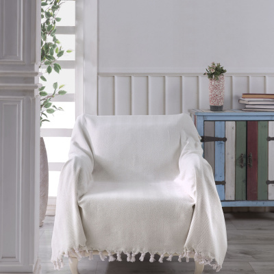غطاء أريكة كرسي بذراعين طبيعي، أريكة واحدة إكرو 160x160