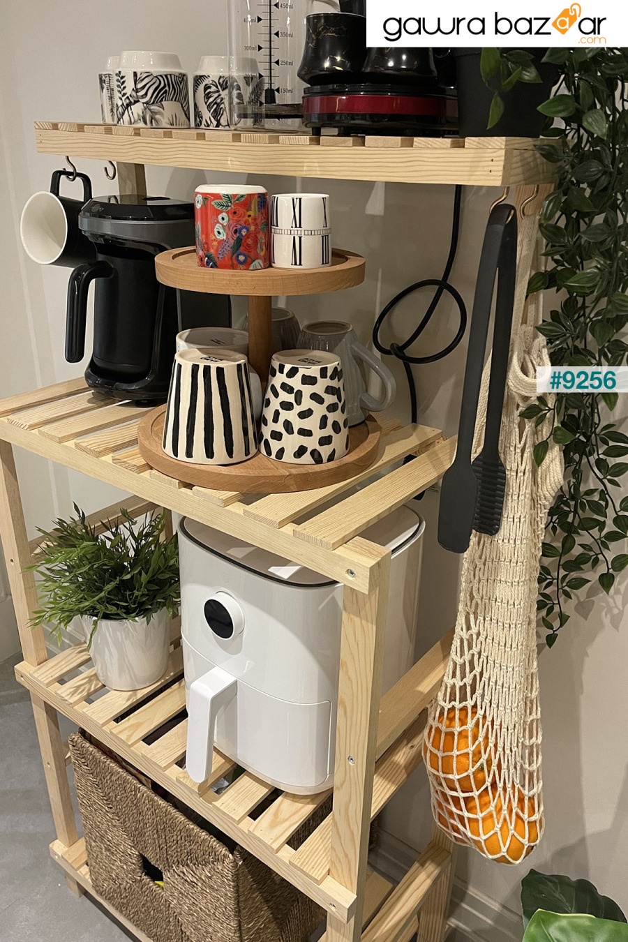 خزانة مطبخ خشبية طبيعية رف مطبخ للحمام منظم متعدد الأغراض Mob184 webotto 8 2