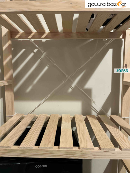 خزانة مطبخ خشبية طبيعية رف مطبخ للحمام منظم متعدد الأغراض Mob184