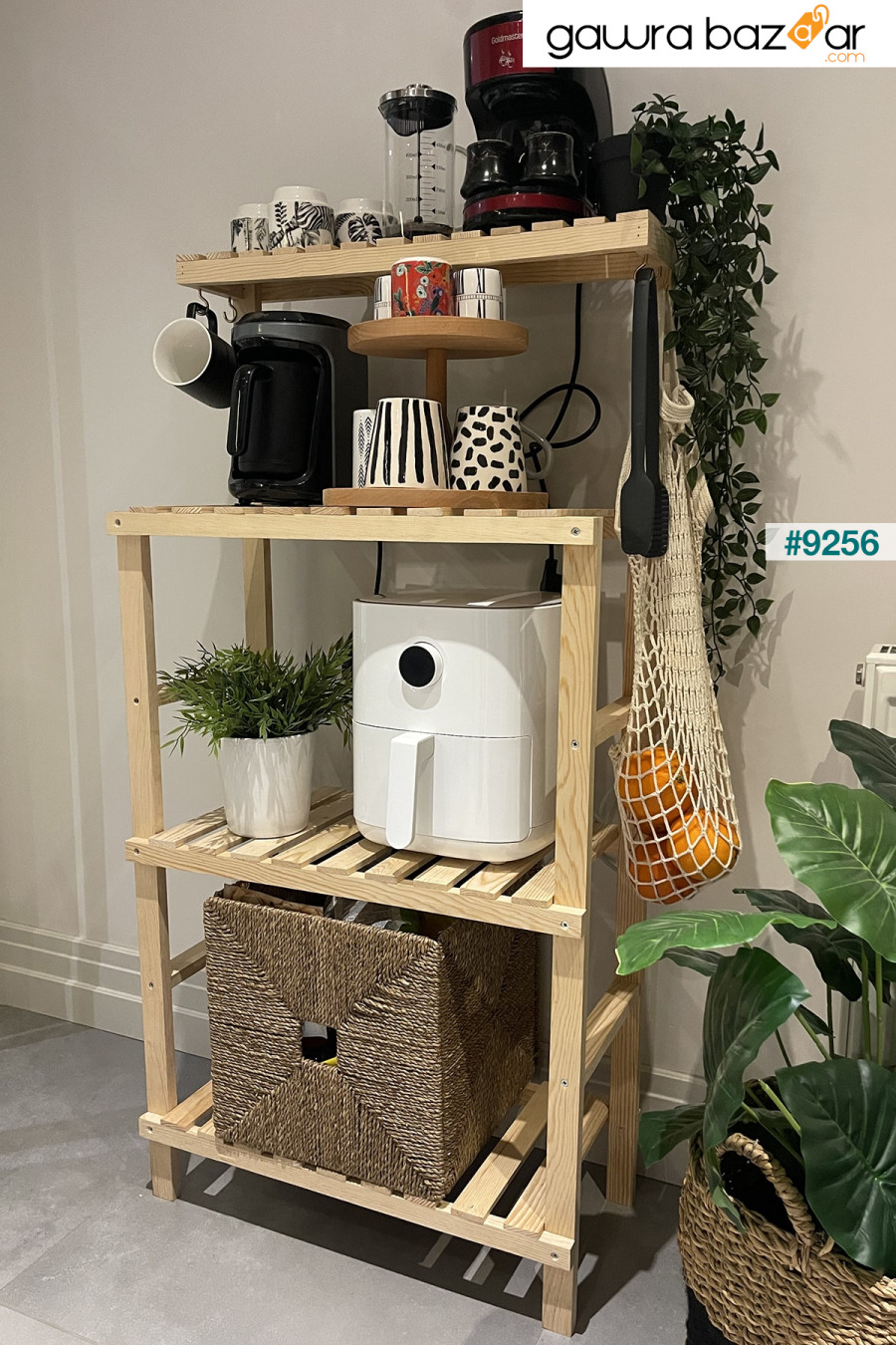 خزانة مطبخ خشبية طبيعية رف مطبخ للحمام منظم متعدد الأغراض Mob184 webotto 8 0