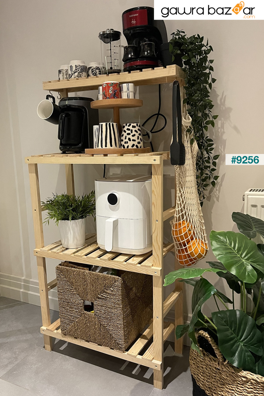 خزانة مطبخ خشبية طبيعية رف مطبخ للحمام منظم متعدد الأغراض Mob184 webotto 8 3