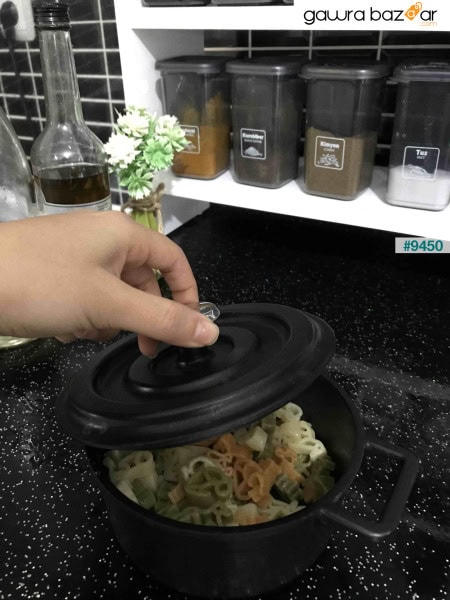 طقم مقلاة صغيرة مكونة من 5 قطع من الحديد الزهر وعاء صلصة وعاء الطعام