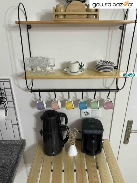 مجموعة خزائن المطبخ الحديثة متعددة الأغراض لركن القهوة مكونة من 3 منظم طاولة مطبخ فاخر قابل للطي