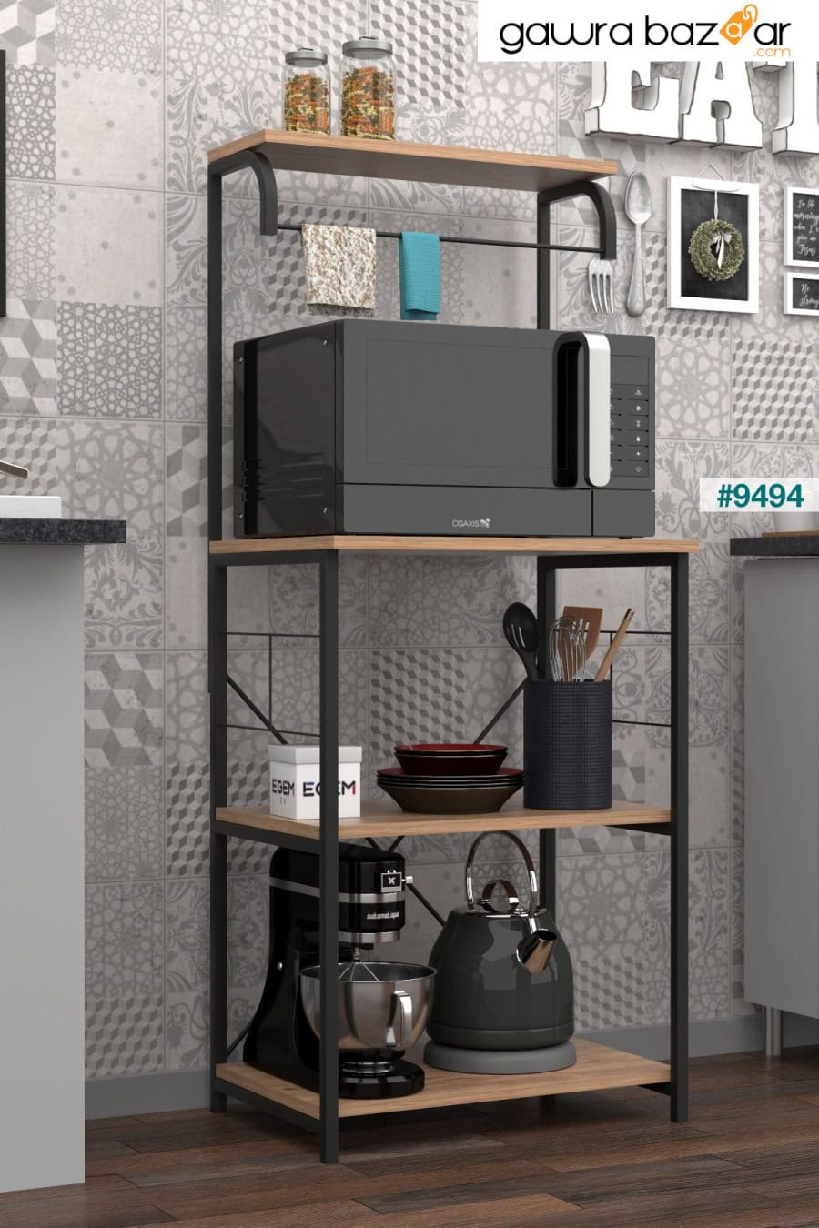 خزانة مطبخ متعددة الأغراض، خزانة فرن بانغو، فرن ميكروويف، خزانة فرن صغيرة، خزانة مطبخ EGEMEV 2