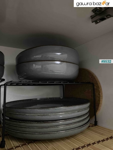 2 رفوف متعددة الأغراض منظم الحمام منظم وعاء المطبخ داخل الخزانة منظم سطح الطاولة