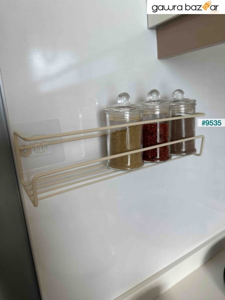 2-Piece المعادن التوابل شاكر رف مطبخ في خزانة لاصق الحمام الجرف متعددة الأغراض دش الشامبو المنظم