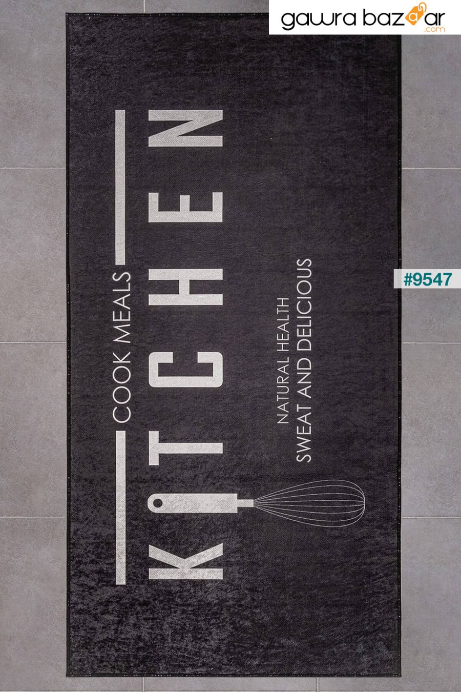 سجادة مطبخ مخملية قابلة للغسل بقاعدة سوداء غير قابلة للانزلاق وطباعة رقمية 8619 Oriente Home 0