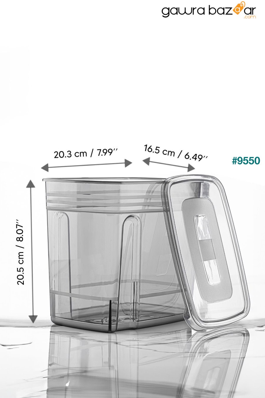 صندوق تخزين المنظفات الكبير ذو العلامات الكبيرة مكون من قطعتين من حاوية تخزين المنظفات اللوحية لينا مع غطاء عملي 2 × 5.5 لتر Meleni Home 2