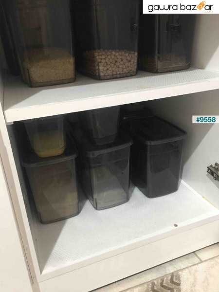 مجموعة ميجا مكونة من 12 حاوية تخزين طعام بعلامة لينا سعة 3.5 لتر - حاوية نبض لتنظيم خزانة المؤن