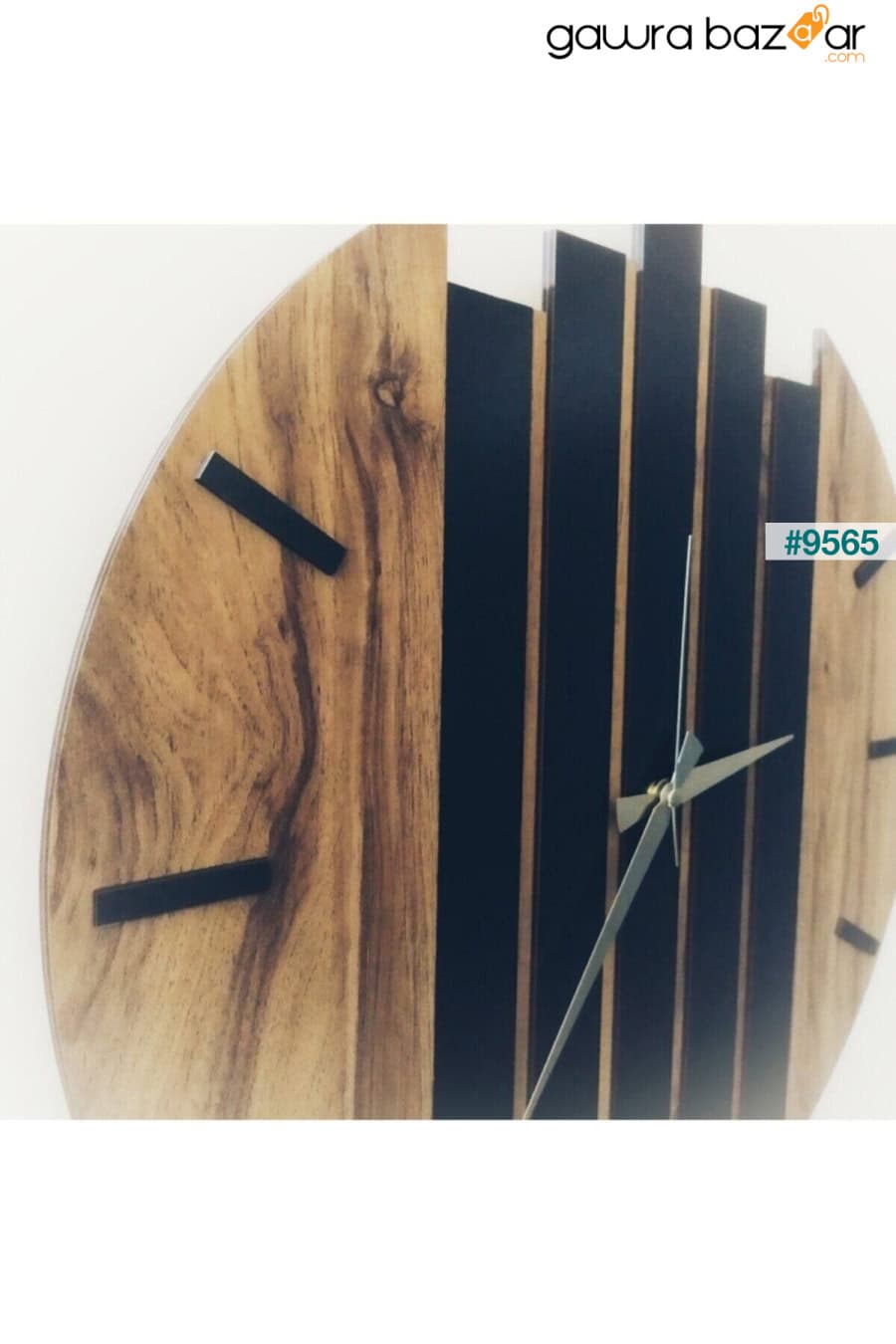 ساعة حائط خشبية حديثة مقاس 50 سم Decor Polo 1
