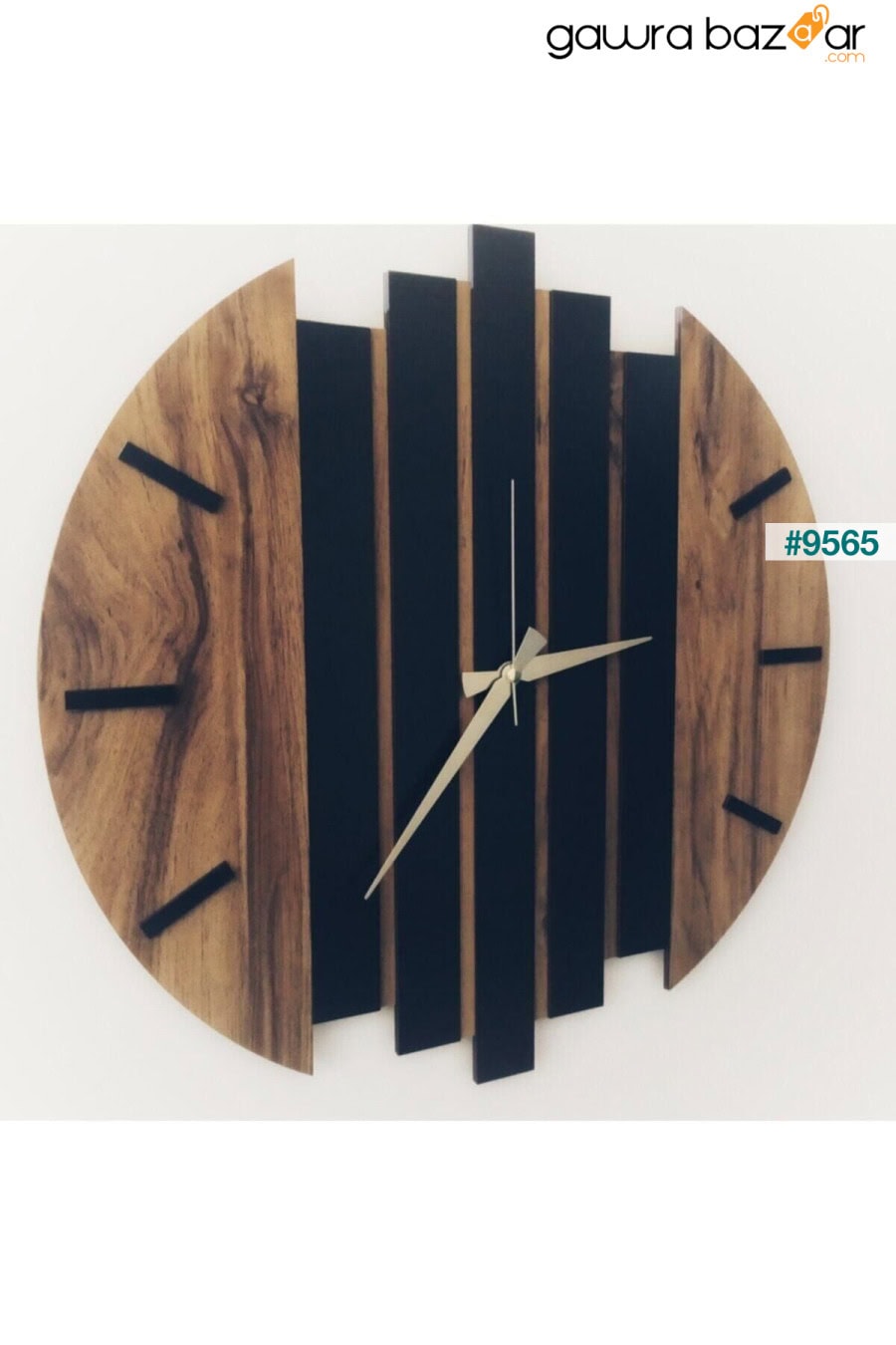 ساعة حائط خشبية حديثة مقاس 50 سم Decor Polo 0