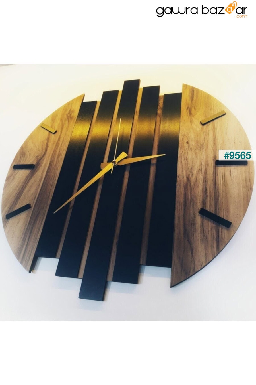 ساعة حائط خشبية حديثة مقاس 50 سم Decor Polo 2