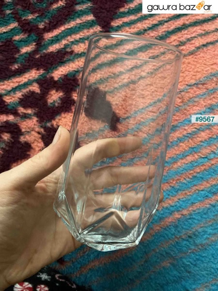 زجاج فاليريا - طقم أكواب مياه غازية سعة 12 لتر مقاسين
