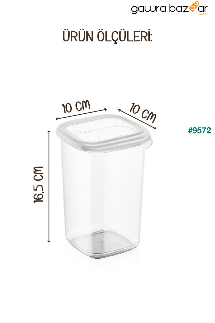 حاوية تخزين طعام مربعة الشكل من بيجي مكونة من 6 قطع سعة 1.2 لتر، باللون الأبيض VIENEV 6