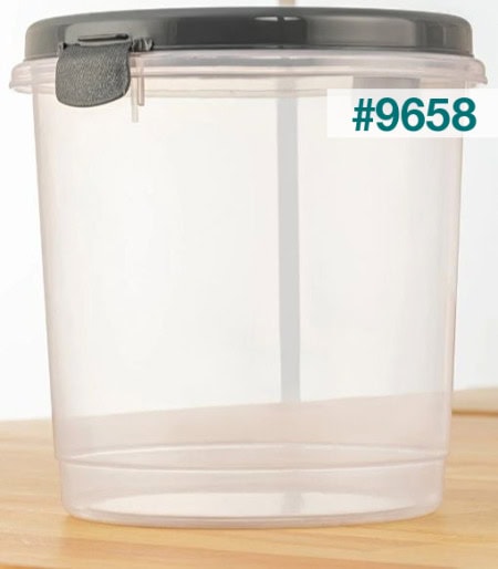 مجموعة من 4 حاويات تخزين الدقيق والمعكرونة والبقوليات – صندوق تخزين شفاف 4 × 6 لتر