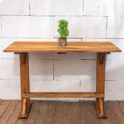 طاولة طعام خشبية للحديقة مقاس 110×63 سم