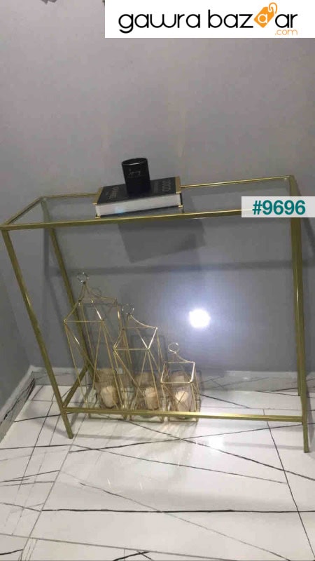 وحدة تحكم درج زجاجية معدنية ذهبية اللون من غرينتش، زجاج مقسى غير قابل للكسر