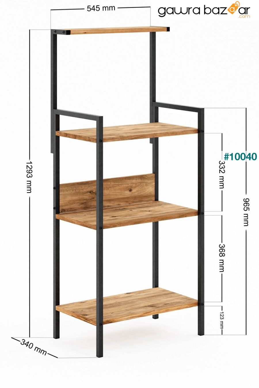 Mb3 Kitchen Bango، طاولة بار، خزانة متعددة الأغراض، جزيرة مطبخ، ركن القهوة - صنوبر Ceramical 6