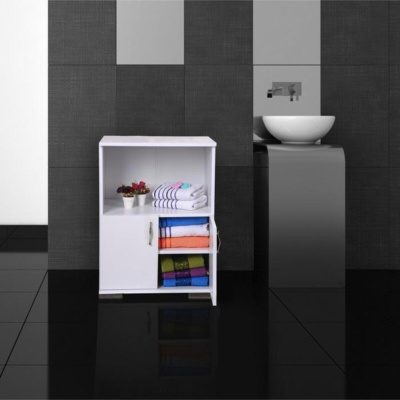 خزانة فرن الميكروويف للمطبخ متعددة الأغراض - باللون الأبيض