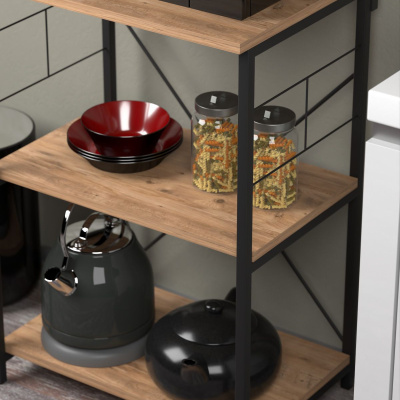 خزانة مطبخ متعددة الأغراض، زاوية القهوة، فرن الميكروويف، خزانة فرن صغيرة، رف المطبخ