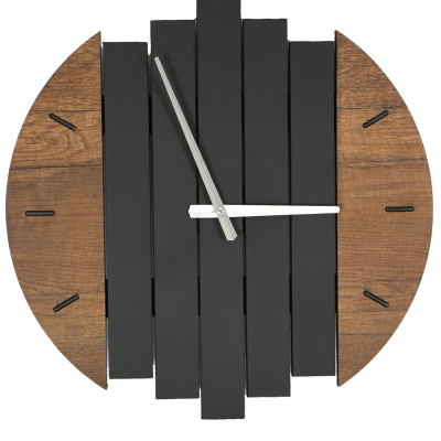 ساعة حائط خشبية فاخرة مزخرفة، حجم كبير