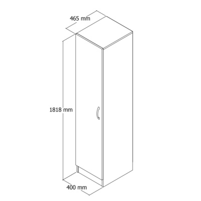 1 باب خزانة ملابس صنوبر - Grd0302