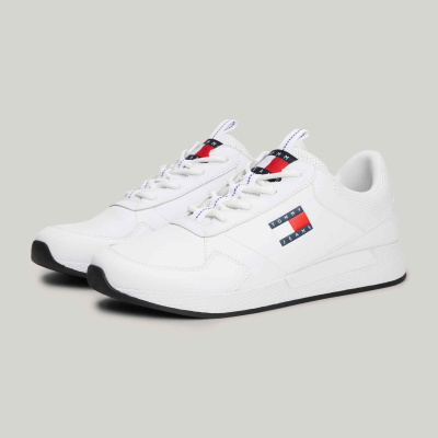 حذاء رياضي رجالي أبيض TOMMY JEANS FLEXI RUNNER