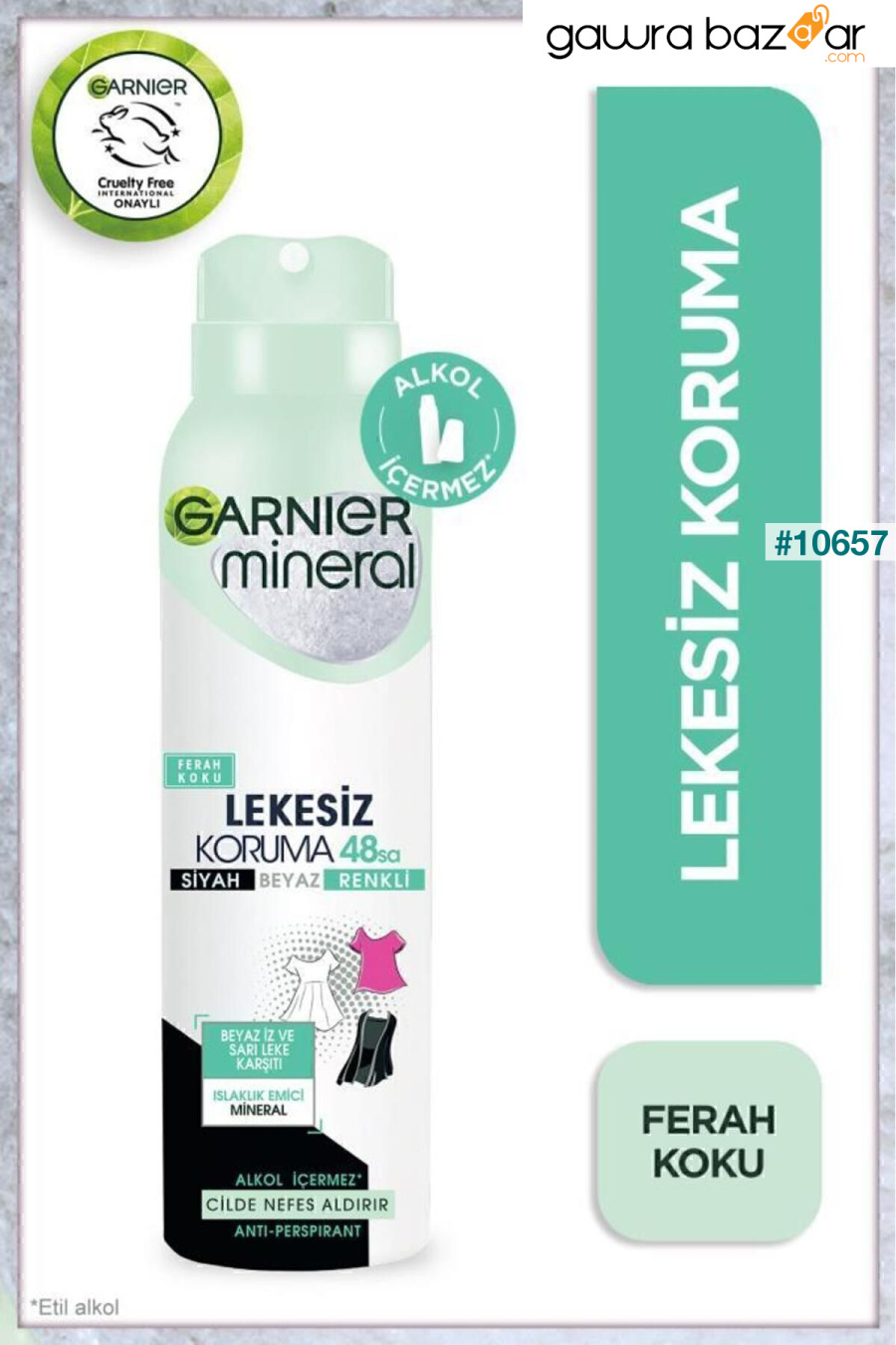 مزيل رائحة العرق بخاخ معدني للحماية من البقع Garnier 0