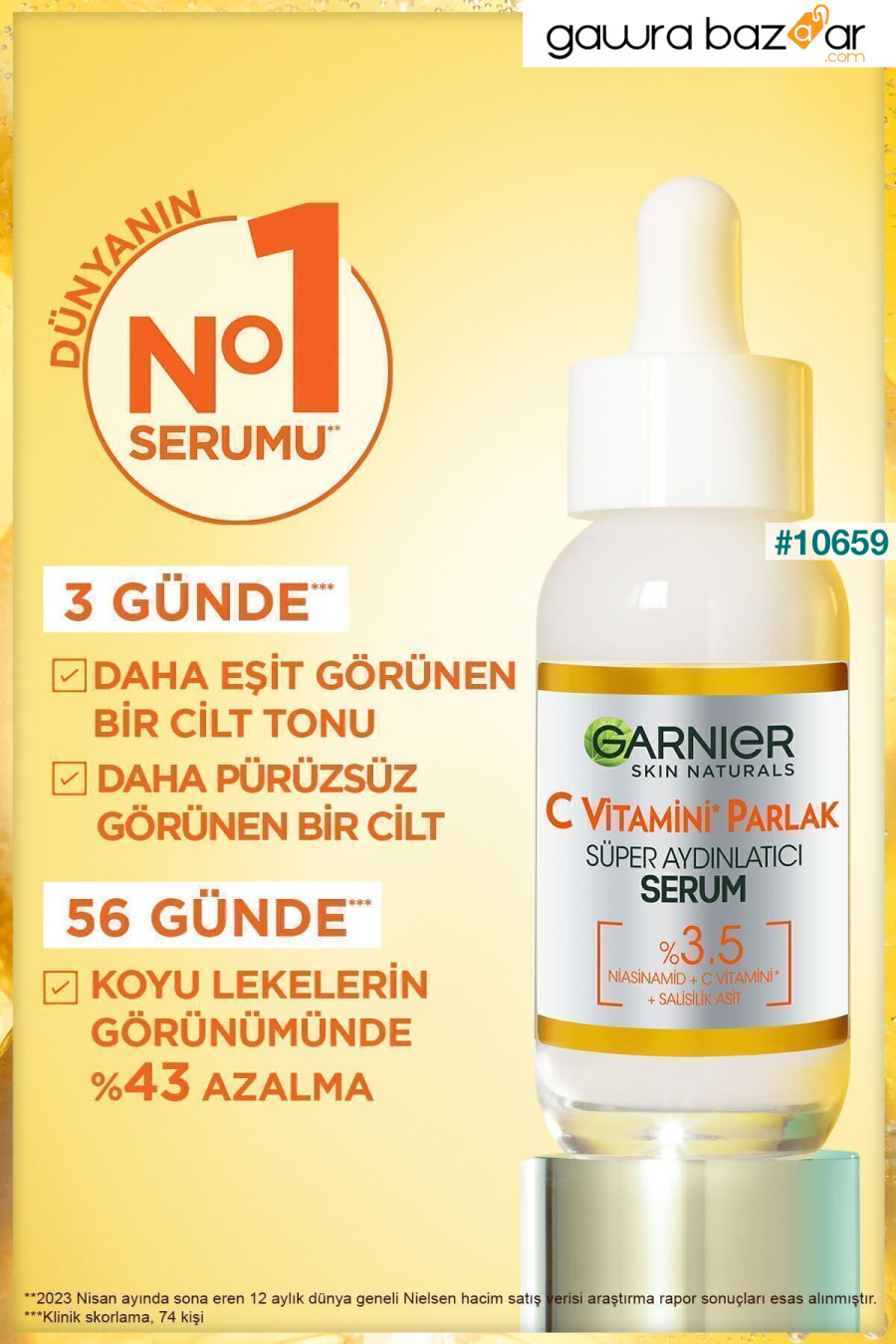 سيروم فيتامين سي برايت فائق التفتيح 30 مل Garnier 3